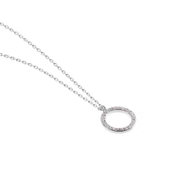 Collier Ambroisie Argent Blanc Oxyde De Zirconium