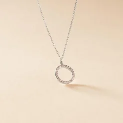 Collier Ambroisie Argent Blanc Oxyde De Zirconium