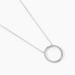 Collier Amene Or Blanc Diamant