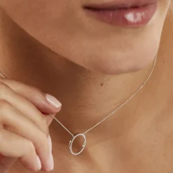 Collier Amene Or Blanc Diamant