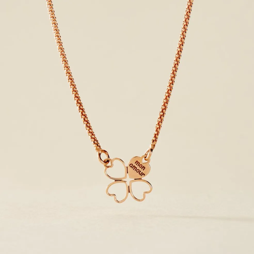 Collier Amorette Argent Rose