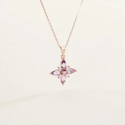 Collier Anabele Or Rose Amethyste Oxyde