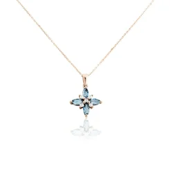 Collier Anabele Or Rose Topaze Oxyde