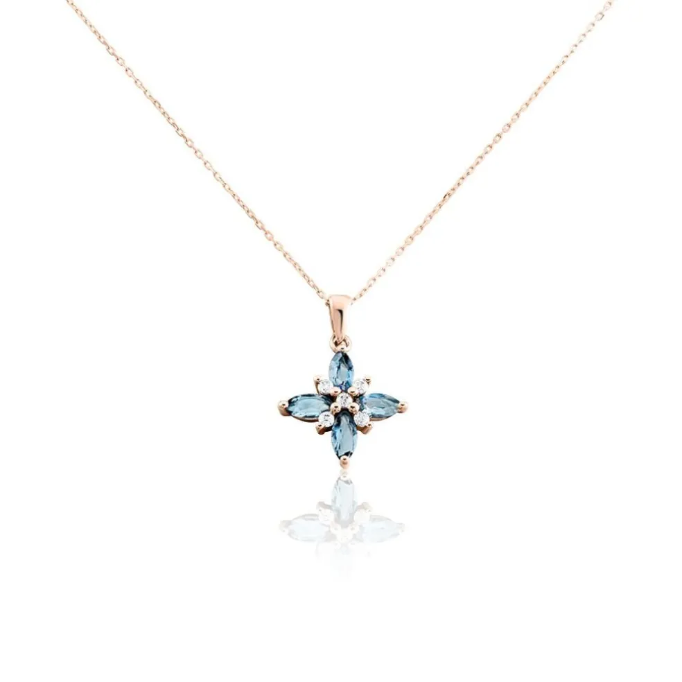 Collier Anabele Or Rose Topaze Oxyde