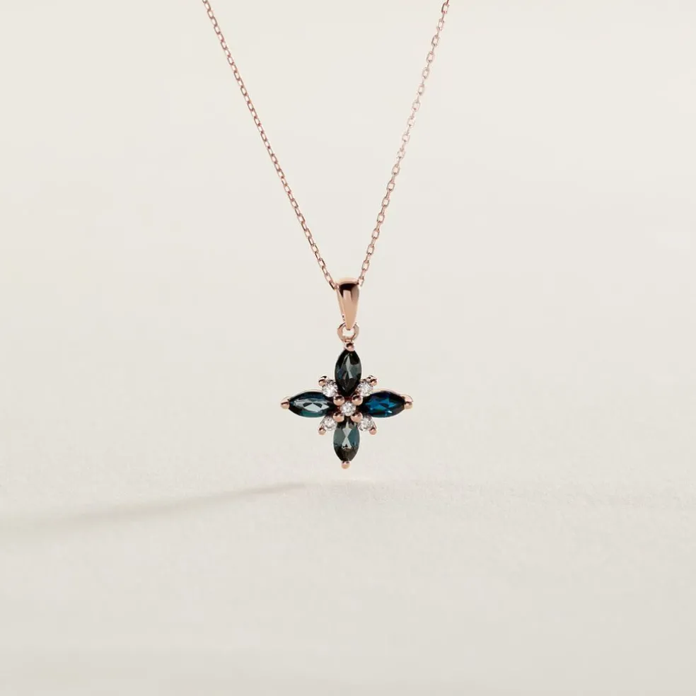 Collier Anabele Or Rose Topaze Oxyde