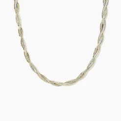 Collier Anaiz Argent Bicolore