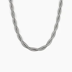 Collier Anaiz Argent Bicolore