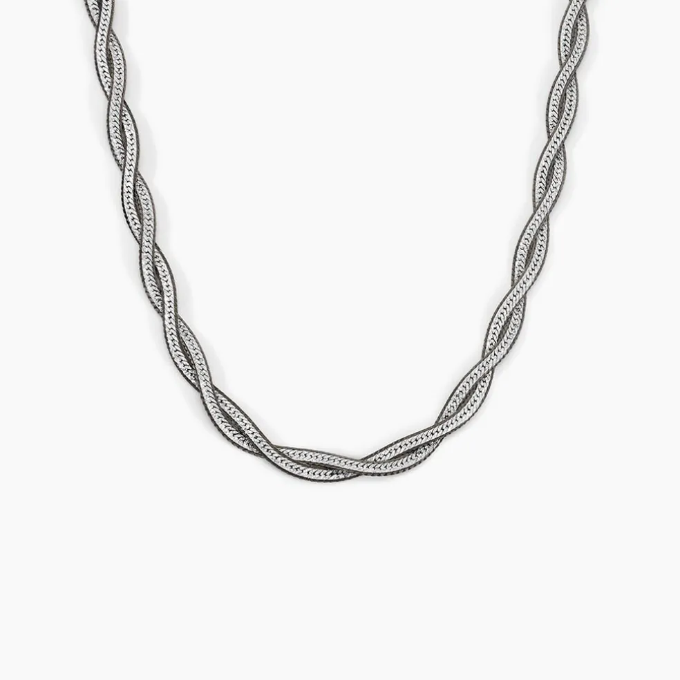 Collier Anaiz Argent Bicolore