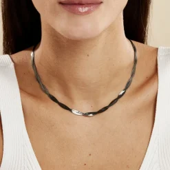 Collier Anaiz Argent Bicolore