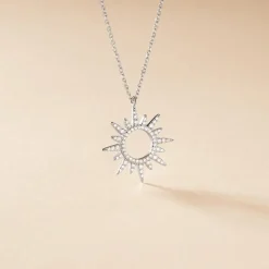 Collier Anaiz Argent Blanc Oxyde De Zirconium