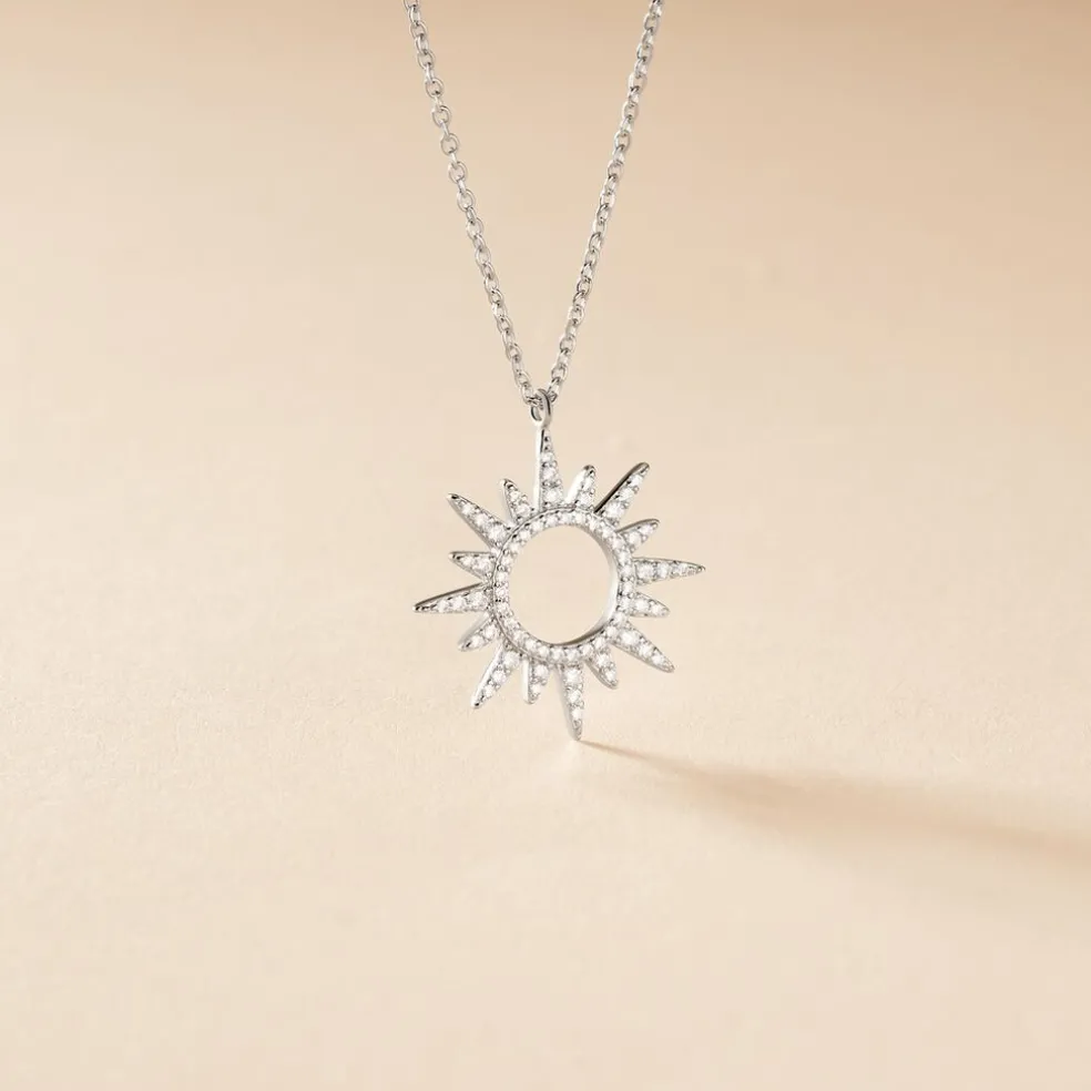 Collier Anaiz Argent Blanc Oxyde De Zirconium