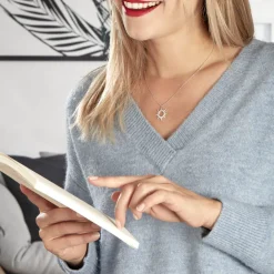 Collier Anaiz Argent Blanc Oxyde De Zirconium