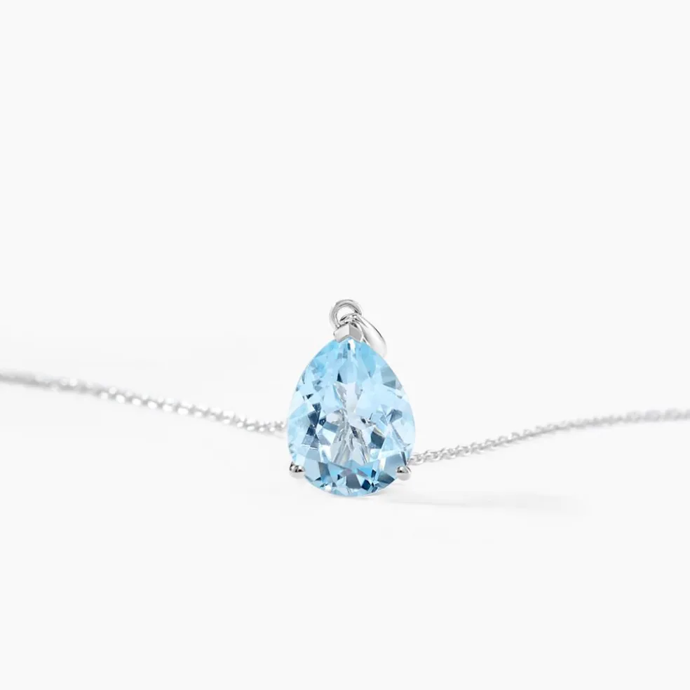 Collier Anesa Or Blanc Topaze