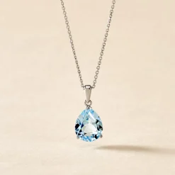 Collier Anesa Or Blanc Topaze