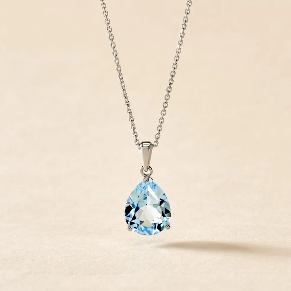 Collier Anesa Or Blanc Topaze