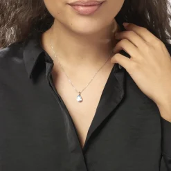 Collier Anesa Or Blanc Topaze