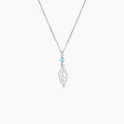 Collier Angelika Argent Blanc Pierre De Synthese