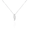 Collier Ange-line Argent Blanc Oxyde De Zirconium