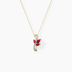 Collier Angie Or Jaune Rubis Diamant