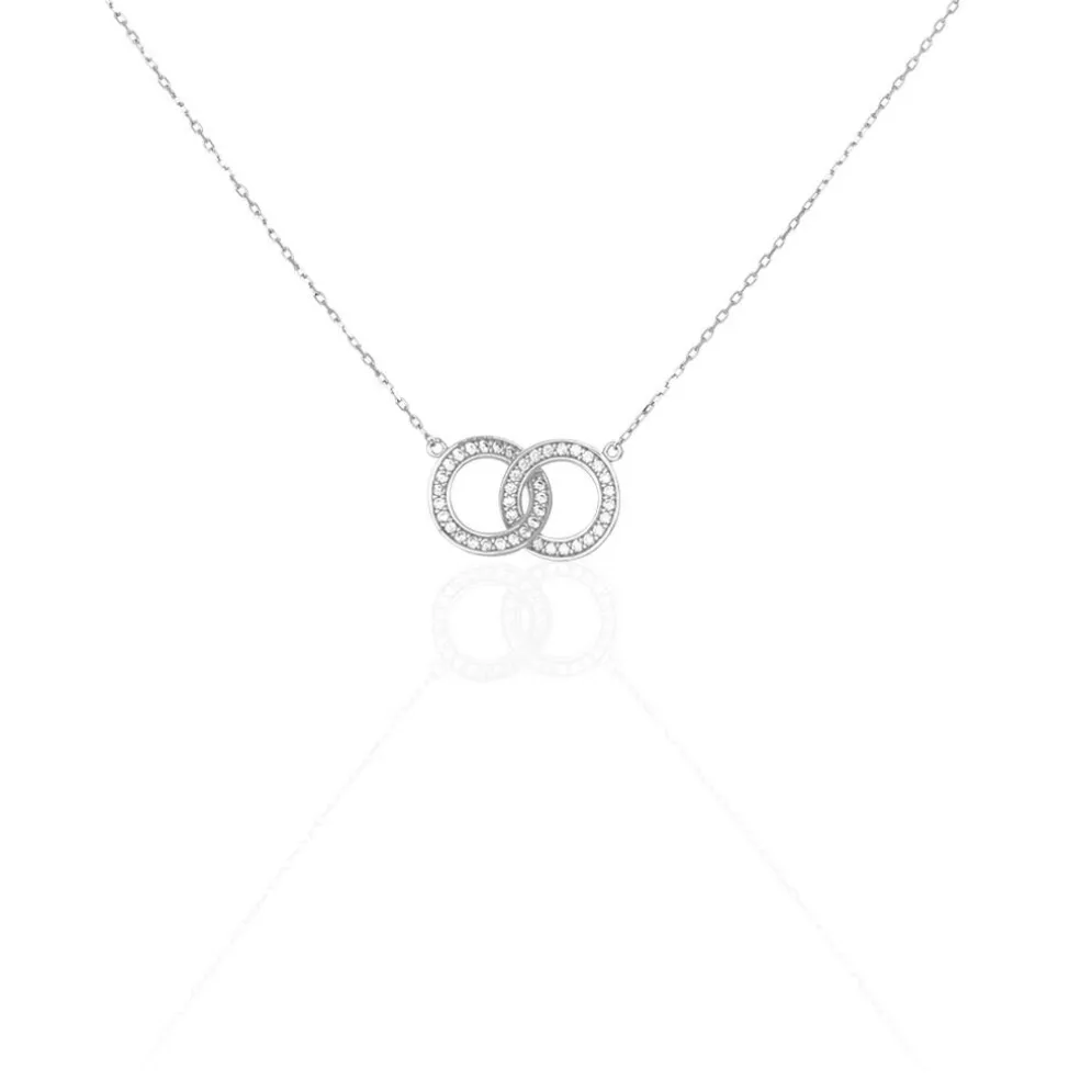 Collier Anne Argent Blanc Oxyde De Zirconium
