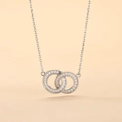 Collier Anne Argent Blanc Oxyde De Zirconium