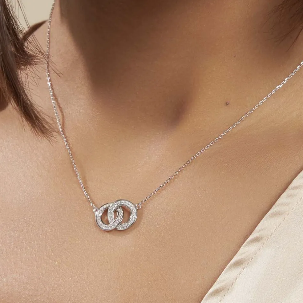 Collier Anne Argent Blanc Oxyde De Zirconium