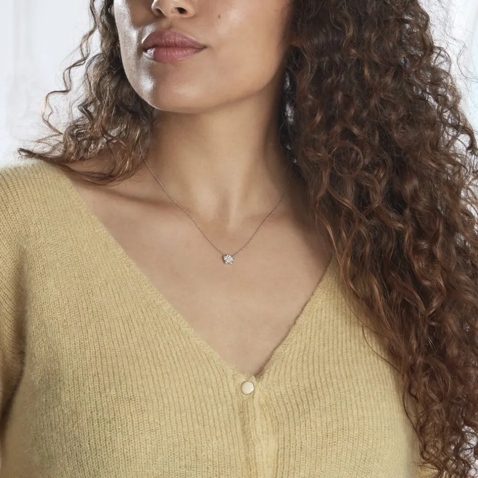 Collier Anne-charlotte Argent Blanc Oxyde De Zirconium