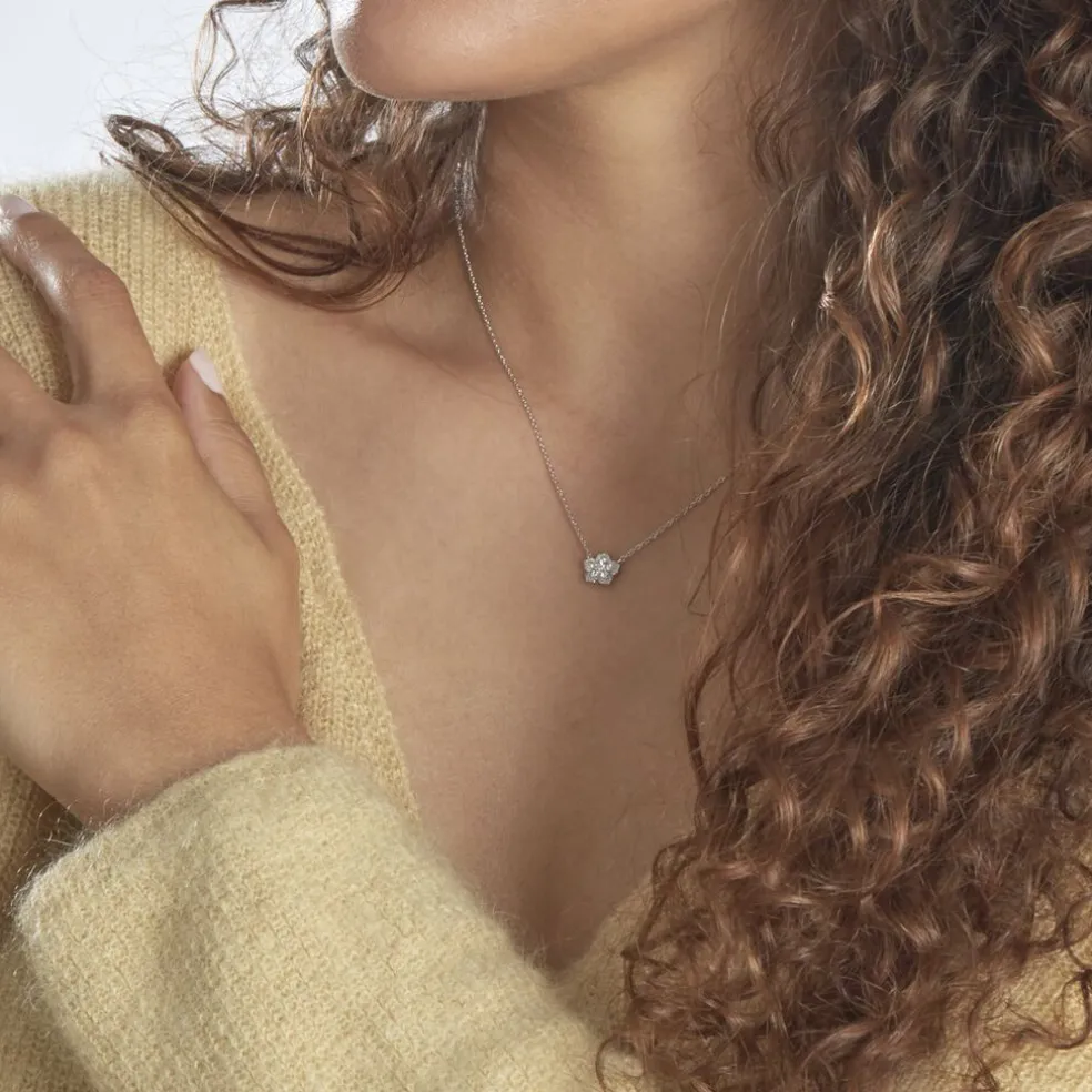 Collier Anne-charlotte Argent Blanc Oxyde De Zirconium