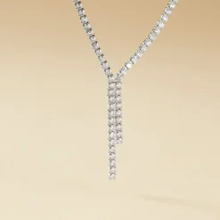 Collier Anthia Argent Blanc Oxyde De Zirconium