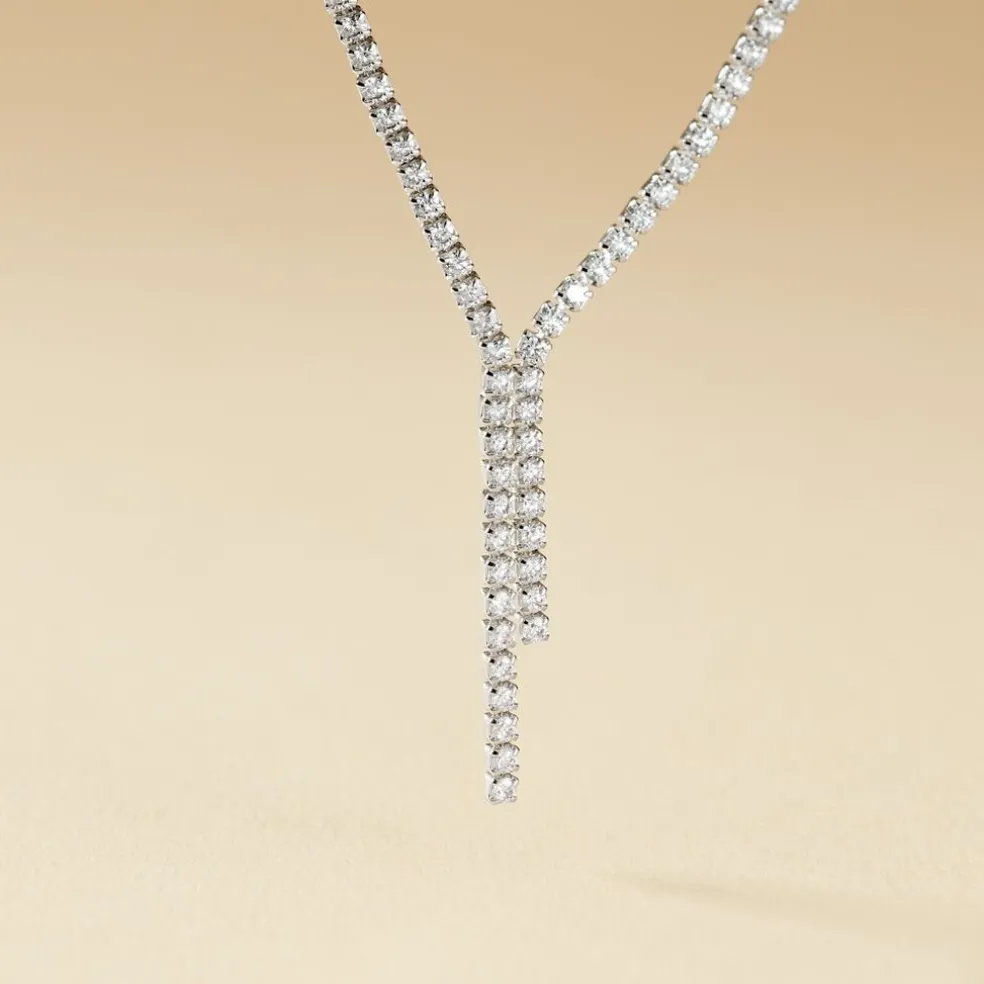 Collier Anthia Argent Blanc Oxyde De Zirconium