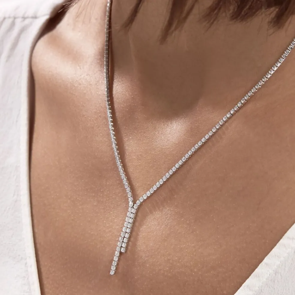 Collier Anthia Argent Blanc Oxyde De Zirconium