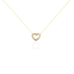 Collier Anthime Or Tricolore Oxydes De Zirconium