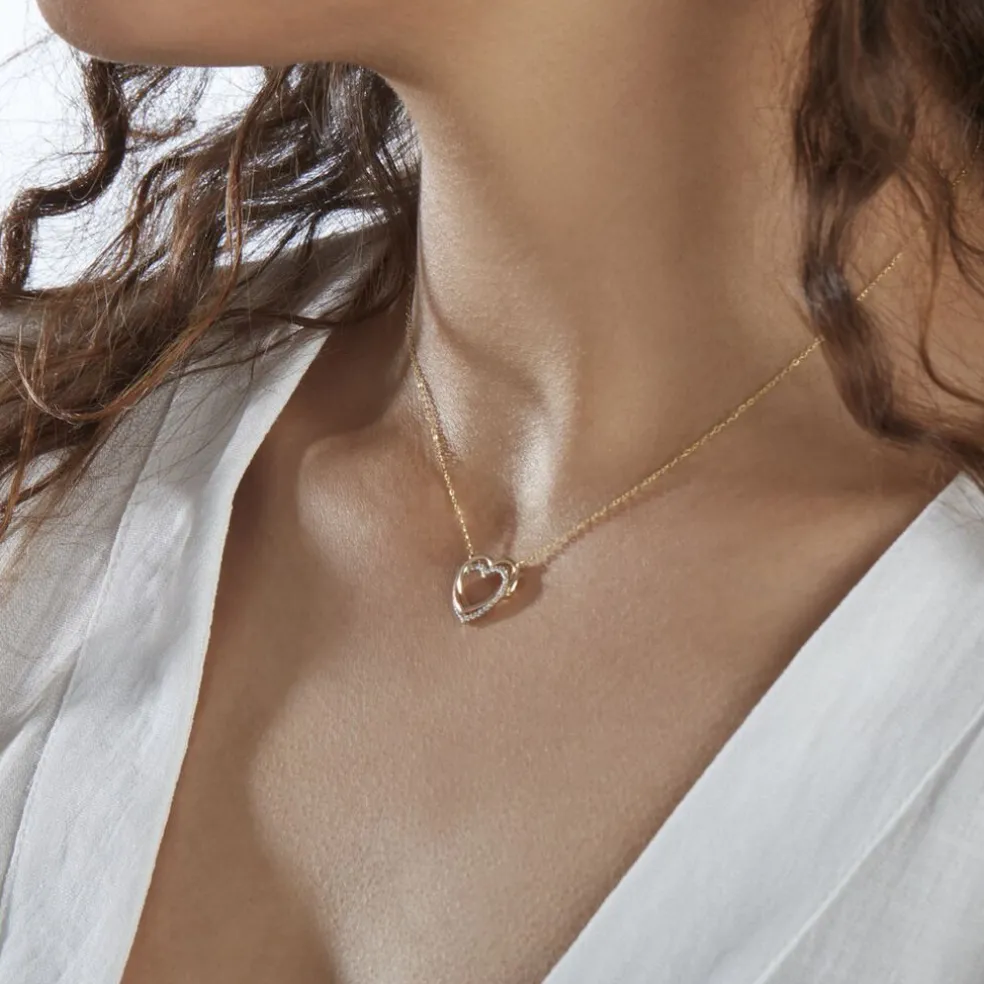 Collier Anthime Or Tricolore Oxydes De Zirconium