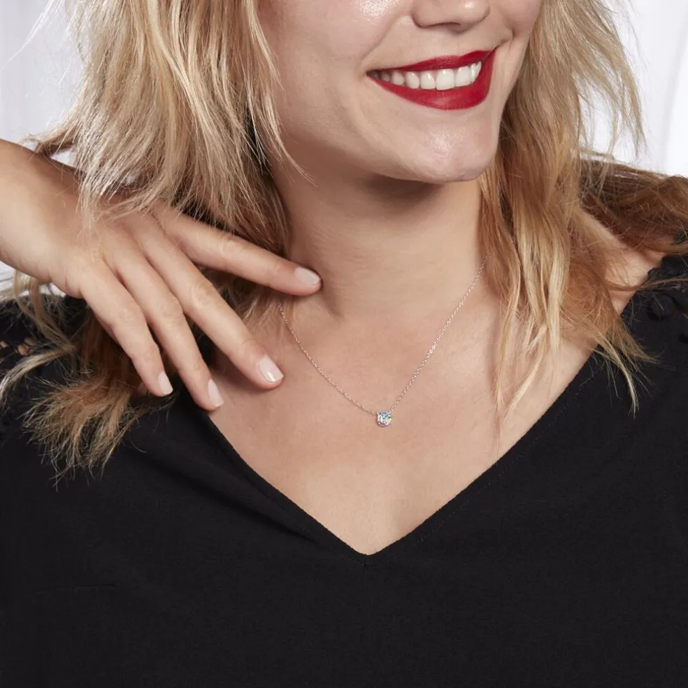 Collier Antonienne Argent Blanc Oxyde De Zirconium