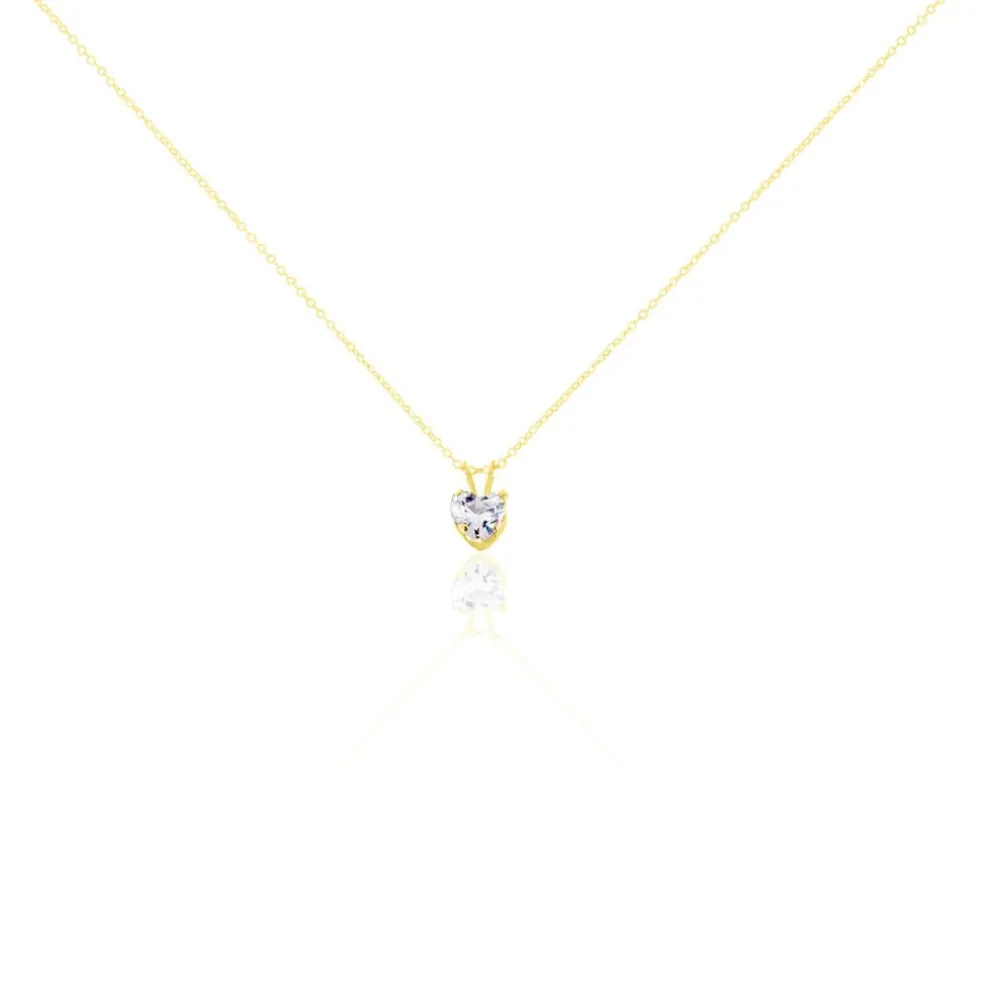 Collier Aodren Or Jaune Oxyde De Zirconium