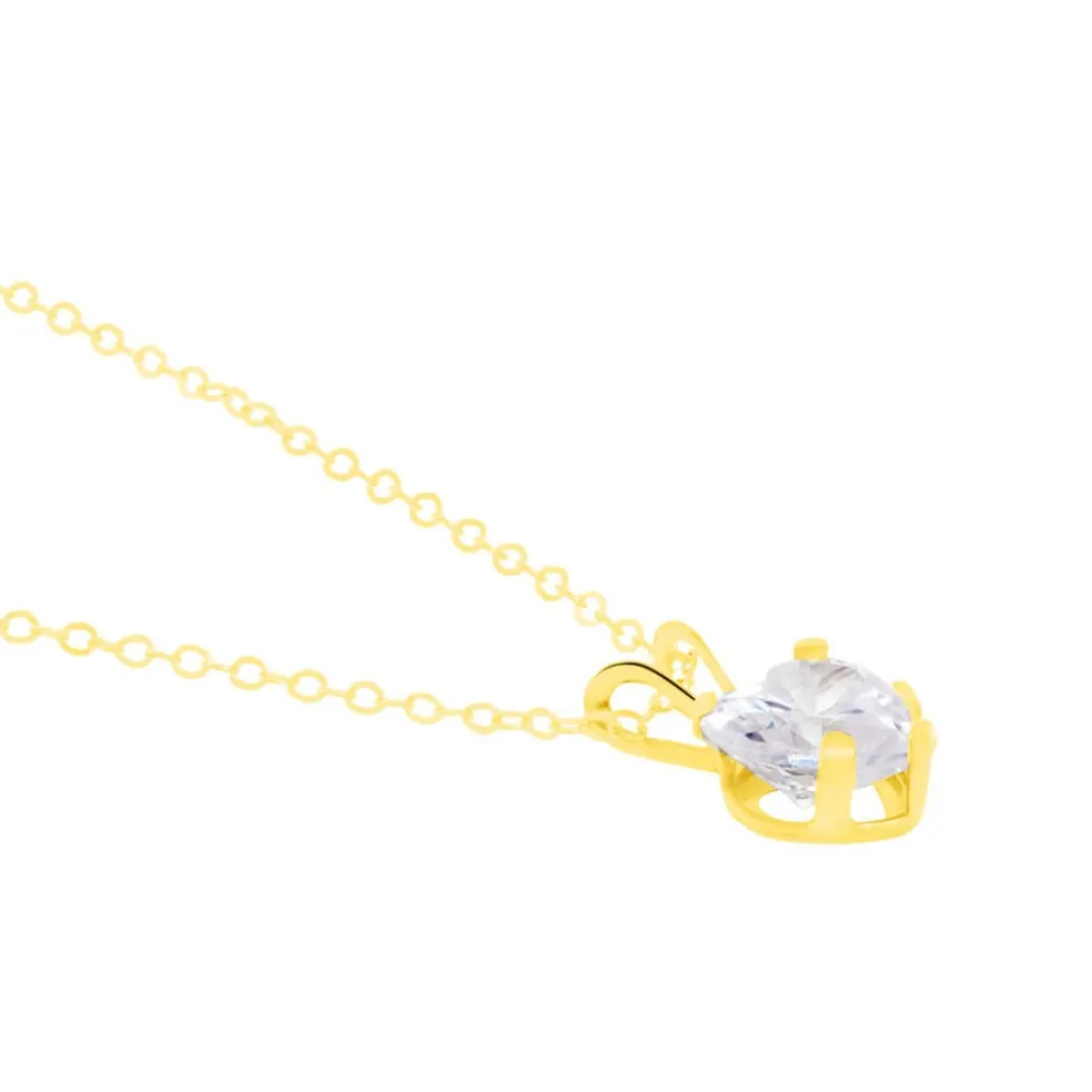 Collier Aodren Or Jaune Oxyde De Zirconium