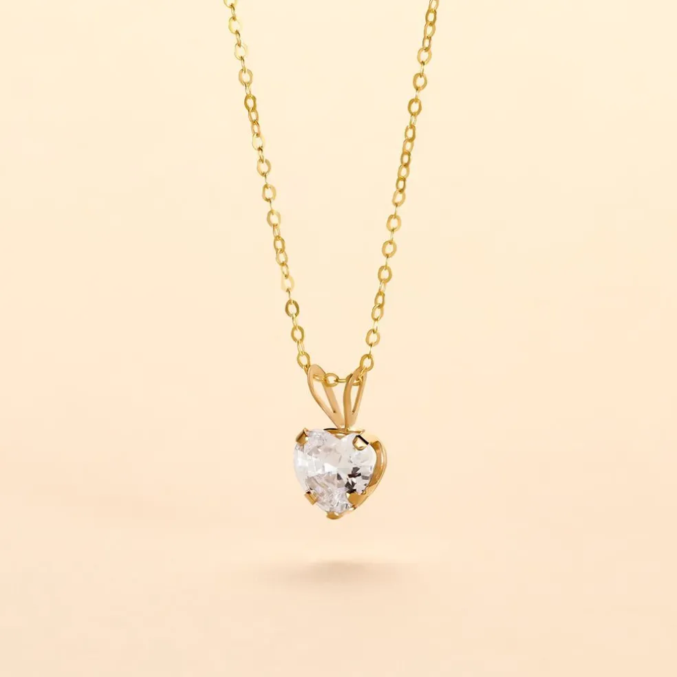 Collier Aodren Or Jaune Oxyde De Zirconium