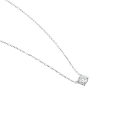 Collier Aphrodite Or Blanc Diamant Synthetique