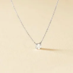 Collier Aphrodite Or Blanc Diamant