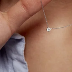 Collier Aphrodite Or Blanc Diamant