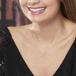 Collier Aphrodite Or Blanc Diamant