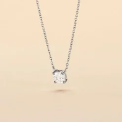 Collier Aphrodite Or Blanc Diamant