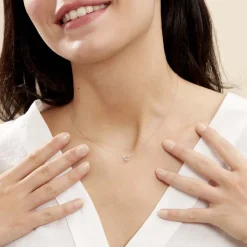 Collier Aphrodite Or Blanc Diamant