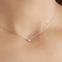 Collier Aphrodite Or Blanc Diamant