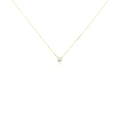 Collier Aphrodite Or Jaune Diamant Synthetique