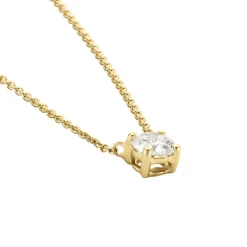 Collier Aphrodite Or Jaune Diamant Synthetique