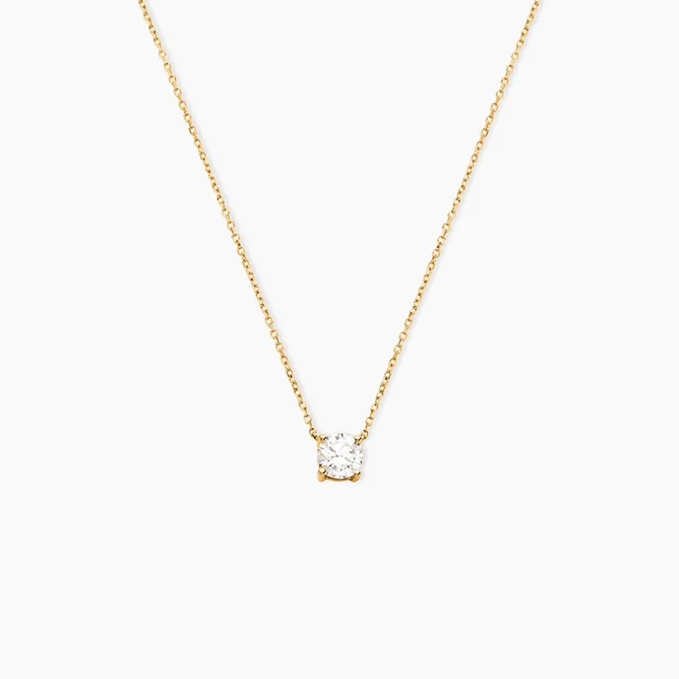 Collier Aphrodite Or Jaune Diamant Synthetique