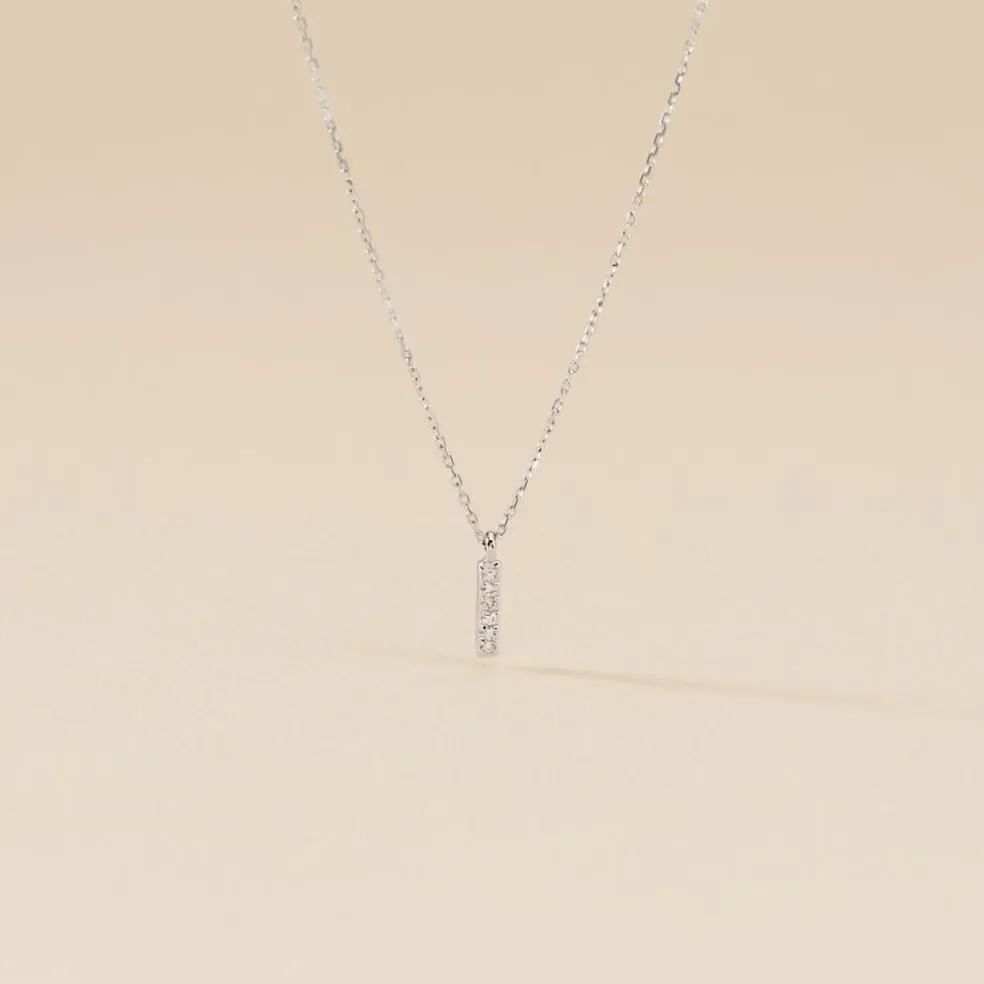 Collier Aprhodisia Or Blanc Diamant Blanc