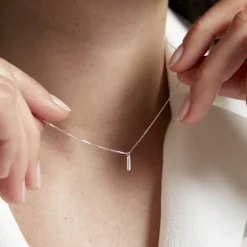 Collier Aprhodisia Or Blanc Diamant Blanc