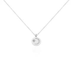 Collier Araroundus Argent Blanc Oxyde De Zirconium
